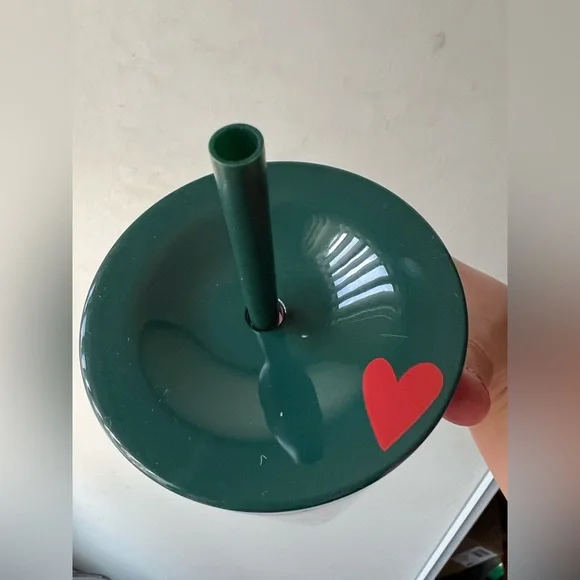 Starbucks Tumbler with Red and Pink Hearts - Picture 3 of 5